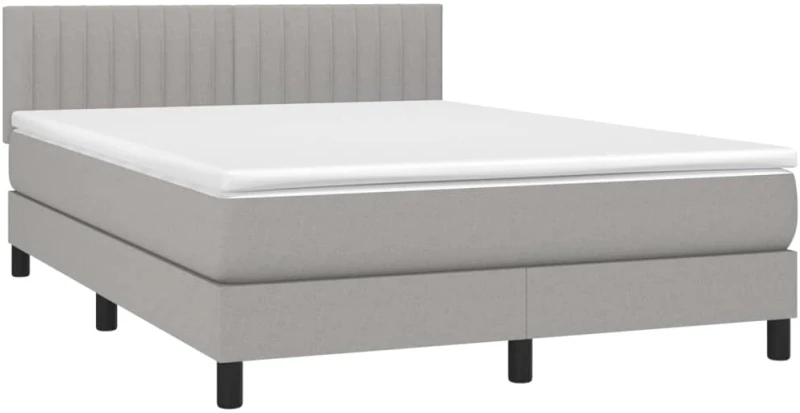 ΚΡΕΒΑΤΙ BOXSPRING ΜΕ ΣΤΡΩΜΑ & LED ΑΝ.ΓΚΡΙ 140X190ΕΚ. ΥΦΑΣΜΑΤΙΝΟ 3133309