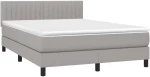 ΚΡΕΒΑΤΙ BOXSPRING ΜΕ ΣΤΡΩΜΑ & LED ΑΝ.ΓΚΡΙ 140X190ΕΚ. ΥΦΑΣΜΑΤΙΝΟ 3133309