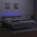 ΚΡΕΒΑΤΙ BOXSPRING ΜΕ ΣΤΡΩΜΑ & LED ΑΝ.ΓΚΡΙ 160X200 ΕΚ ΥΦΑΣΜΑΤΙΝΟ 3133325