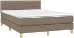 ΚΡΕΒΑΤΙ BOXSPRING ΜΕ ΣΤΡΩΜΑ & LED TAUPE 140X200 ΕΚ. ΥΦΑΣΜΑΤΙΝΟ 3133801
