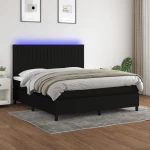 ΚΡΕΒΑΤΙ BOXSPRING ΜΕ ΣΤΡΩΜΑ & LED ΜΑΥΡΟ 160X200 ΕΚ. ΥΦΑΣΜΑΤΙΝΟ 3135047