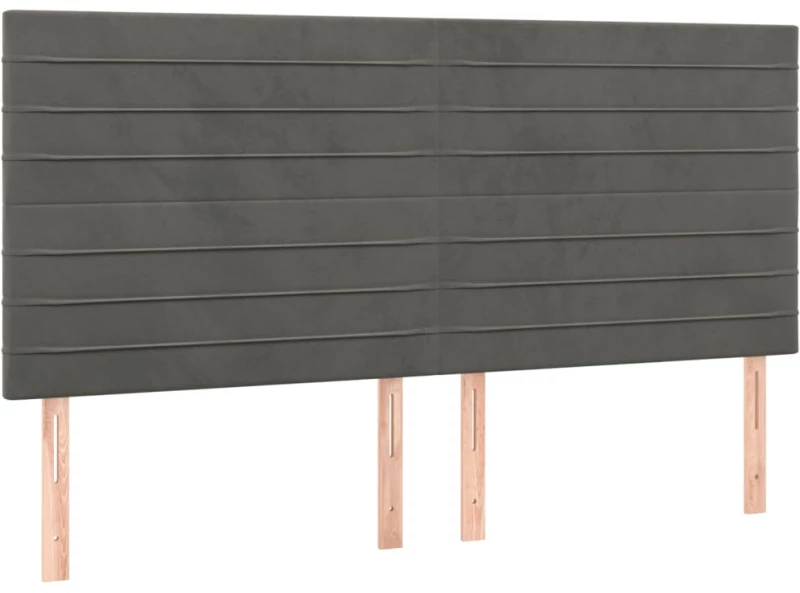 ΚΡΕΒΑΤΙ BOXSPRING ΜΕ ΣΤΡΩΜΑ & LED ΣΚ. ΓΚΡΙ 160X200ΕΚ. ΒΕΛΟΥΔΙΝΟ 3136192