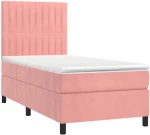 ΚΡΕΒΑΤΙ BOXSPRING ΜΕ ΣΤΡΩΜΑ & LED ΡΟΖ 90X200 ΕΚ. ΒΕΛΟΥΔΙΝΟ 3136226