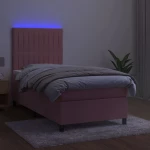 ΚΡΕΒΑΤΙ BOXSPRING ΜΕ ΣΤΡΩΜΑ & LED ΡΟΖ 90X200 ΕΚ. ΒΕΛΟΥΔΙΝΟ 3136226