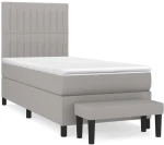 ΚΡΕΒΑΤΙ BOXSPRING ΜΕ ΣΤΡΩΜΑ ΑΝΟΙΧΤΟ ΓΚΡΙ 100X200 ΕΚ. ΥΦΑΣΜΑΤΙΝΟ 3136733