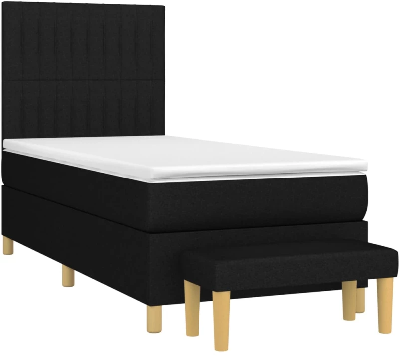 ΚΡΕΒΑΤΙ BOXSPRING ΜΕ ΣΤΡΩΜΑ ΜΑΥΡΟ 100 X 200 ΕΚ. ΥΦΑΣΜΑΤΙΝΟ 3137295