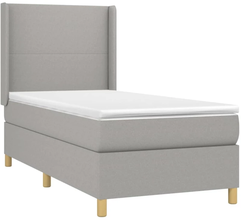 ΚΡΕΒΑΤΙ BOXSPRING ΜΕ ΣΤΡΩΜΑ & LED ΑΝ.ΓΚΡΙ 100X200ΕΚ. ΥΦΑΣΜΑΤΙΝΟ 3138693