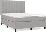 ΚΡΕΒΑΤΙ BOXSPRING ΜΕ ΣΤΡΩΜΑ ΑΝΟΙΧΤΟ ΓΚΡΙ 140X190 ΕΚ. ΥΦΑΣΜΑΤΙΝΟ 3141929