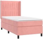 ΚΡΕΒΑΤΙ BOXSPRING ΜΕ ΣΤΡΩΜΑ & LED ΡΟΖ 90X200 ΕΚ. ΒΕΛΟΥΔΙΝΟ 3139666