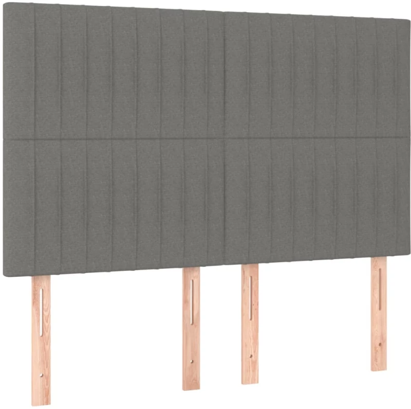 ΚΡΕΒΑΤΙ BOXSPRING ΜΕ ΣΤΡΩΜΑ ΣΚΟΥΡΟ ΓΚΡΙ 140X200 ΕΚ ΥΦΑΣΜΑΤΙΝΟ 3128686