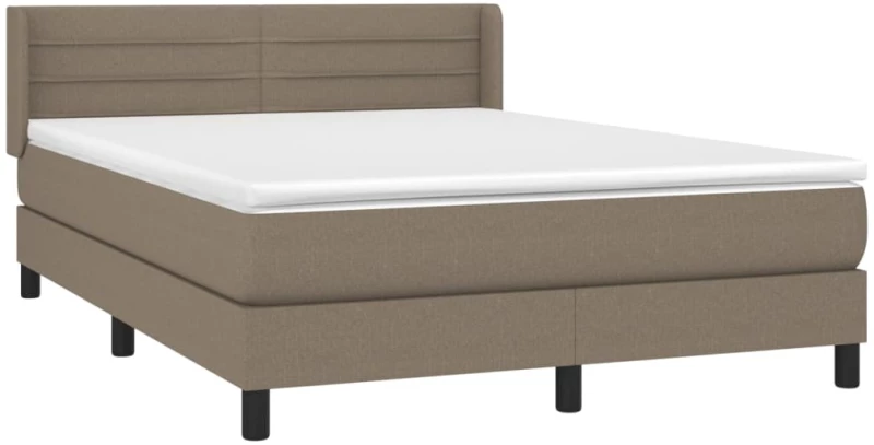 ΚΡΕΒΑΤΙ BOXSPRING ΜΕ ΣΤΡΩΜΑ TAUPE 140X200 ΕΚ. ΥΦΑΣΜΑΤΙΝΟ 3129797