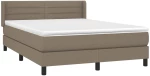 ΚΡΕΒΑΤΙ BOXSPRING ΜΕ ΣΤΡΩΜΑ TAUPE 140X200 ΕΚ. ΥΦΑΣΜΑΤΙΝΟ 3129797