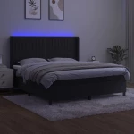 ΚΡΕΒΑΤΙ BOXSPRING ΜΕ ΣΤΡΩΜΑ & LED ΜΑΥΡΟ 160X200 ΕΚ. ΒΕΛΟΥΔΙΝΟ 3139693