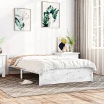 ΠΛΑΙΣΙΟ ΚΡΕΒΑΤΙΟΥ ΛΕΥΚΟ 120X190 ΕΚ. ΜΑΣΙΦ ΞΥΛΟ 4FT SMALL DOUBLE 815015