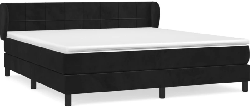 ΚΡΕΒΑΤΙ BOXSPRING ΜΕ ΣΤΡΩΜΑ ΜΑΥΡΟ 180X200 ΕΚ. ΒΕΛΟΥΔΙΝΟ 3127507