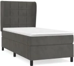 ΚΡΕΒΑΤΙ BOXSPRING ΜΕ ΣΤΡΩΜΑ ΣΚΟΥΡΟ ΓΚΡΙ 80X200 ΕΚ. ΒΕΛΟΥΔΙΝΟ 3129178