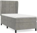 ΚΡΕΒΑΤΙ BOXSPRING ΜΕ ΣΤΡΩΜΑ ΑΝΟΙΧΤΟ ΓΚΡΙ 90X200 ΕΚ. ΒΕΛΟΥΔΙΝΟ 3129189