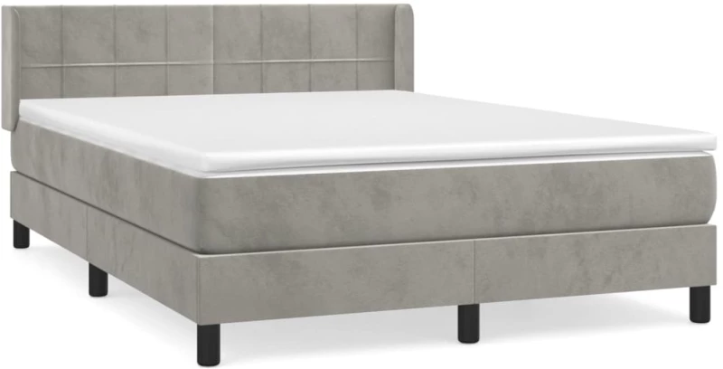 ΚΡΕΒΑΤΙ BOXSPRING ΜΕ ΣΤΡΩΜΑ ΑΝΟΙΧΤΟ ΓΚΡΙ 140X200 ΕΚ. ΒΕΛΟΥΔΙΝΟ 3130961