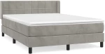 ΚΡΕΒΑΤΙ BOXSPRING ΜΕ ΣΤΡΩΜΑ ΑΝΟΙΧΤΟ ΓΚΡΙ 140X200 ΕΚ. ΒΕΛΟΥΔΙΝΟ 3130961
