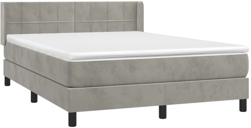 ΚΡΕΒΑΤΙ BOXSPRING ΜΕ ΣΤΡΩΜΑ ΑΝΟΙΧΤΟ ΓΚΡΙ 140X200 ΕΚ. ΒΕΛΟΥΔΙΝΟ 3130961