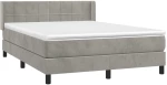 ΚΡΕΒΑΤΙ BOXSPRING ΜΕ ΣΤΡΩΜΑ ΑΝΟΙΧΤΟ ΓΚΡΙ 140X200 ΕΚ. ΒΕΛΟΥΔΙΝΟ 3130961