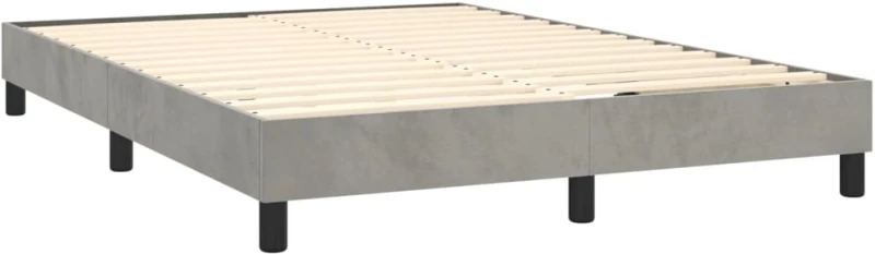 ΚΡΕΒΑΤΙ BOXSPRING ΜΕ ΣΤΡΩΜΑ ΑΝΟΙΧΤΟ ΓΚΡΙ 140X200 ΕΚ. ΒΕΛΟΥΔΙΝΟ 3130961