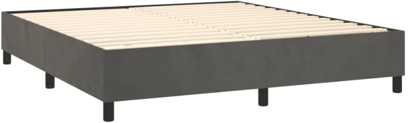 ΚΡΕΒΑΤΙ BOXSPRING ΜΕ ΣΤΡΩΜΑ & LED ΣΚ. ΓΚΡΙ 180X200ΕΚ. ΒΕΛΟΥΔΙΝΟ 3136138