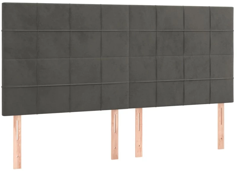 ΚΡΕΒΑΤΙ BOXSPRING ΜΕ ΣΤΡΩΜΑ & LED ΣΚ. ΓΚΡΙ 180X200ΕΚ. ΒΕΛΟΥΔΙΝΟ 3136138