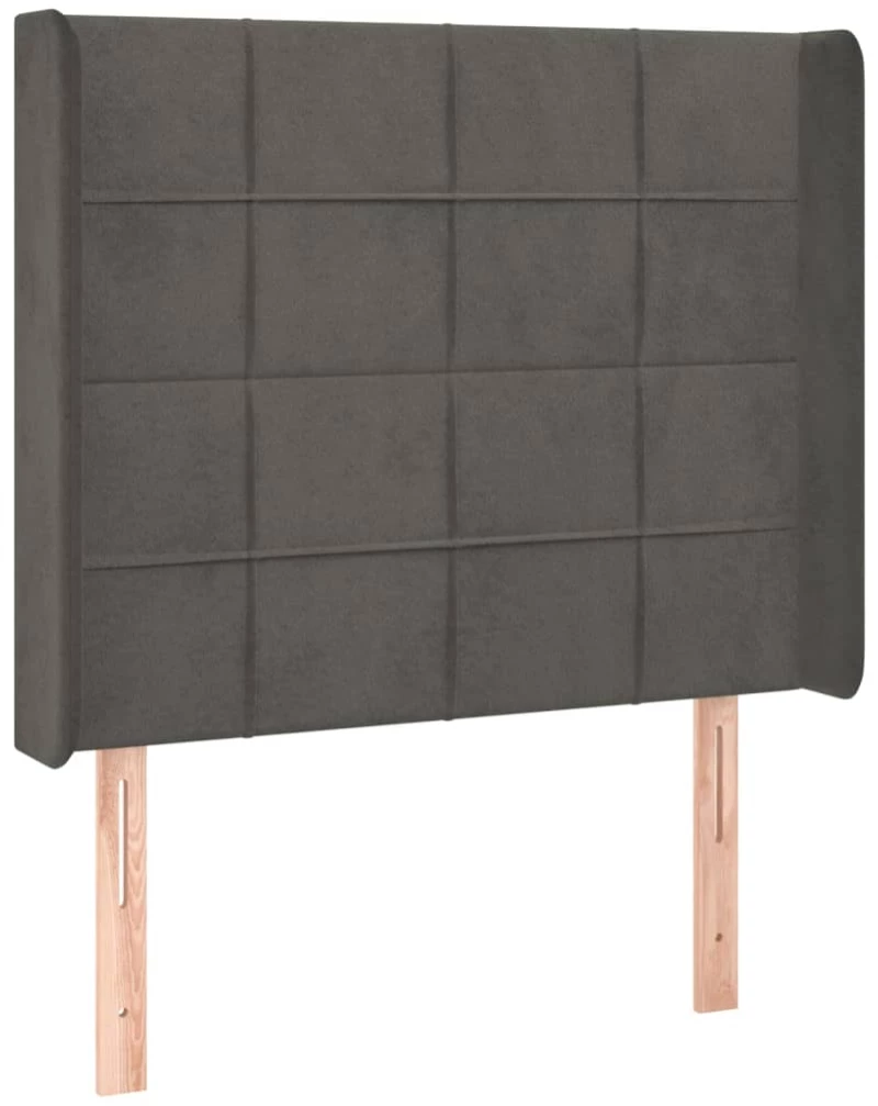 ΚΡΕΒΑΤΙ BOXSPRING ΜΕ ΣΤΡΩΜΑ & LED ΣΚ. ΓΚΡΙ 90X200 ΕΚ. ΒΕΛΟΥΔΙΝΟ 3139542