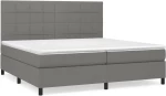 ΚΡΕΒΑΤΙ BOXSPRING ΜΕ ΣΤΡΩΜΑ ΣΚΟΥΡΟ ΓΚΡΙ 200X200 ΕΚ. ΥΦΑΣΜΑΤΙΝΟ 3141802