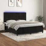 ΚΡΕΒΑΤΙ BOXSPRING ΜΕ ΣΤΡΩΜΑ & LED ΜΑΥΡΟ 160X200 ΕΚ. ΒΕΛΟΥΔΙΝΟ 3136133