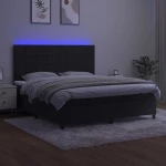 ΚΡΕΒΑΤΙ BOXSPRING ΜΕ ΣΤΡΩΜΑ & LED ΜΑΥΡΟ 160X200 ΕΚ. ΒΕΛΟΥΔΙΝΟ 3136133