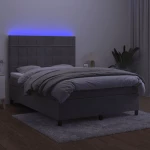 ΚΡΕΒΑΤΙ BOXSPRING ΜΕ ΣΤΡΩΜΑ & LED ΑΝ.ΓΚΡΙ 140X200 ΕΚ. ΒΕΛΟΥΔΙΝΟ 3136125