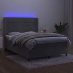 ΚΡΕΒΑΤΙ BOXSPRING ΜΕ ΣΤΡΩΜΑ&LED ΑΝ. ΓΚΡΙ 140X190 ΕΚ. ΒΕΛΟΥΔΙΝΟ 3139559