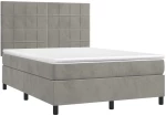 ΚΡΕΒΑΤΙ BOXSPRING ΜΕ ΣΤΡΩΜΑ ΑΝΟΙΧΤΟ ΓΚΡΙ 140X200 ΕΚ. ΒΕΛΟΥΔΙΝΟ 3143025