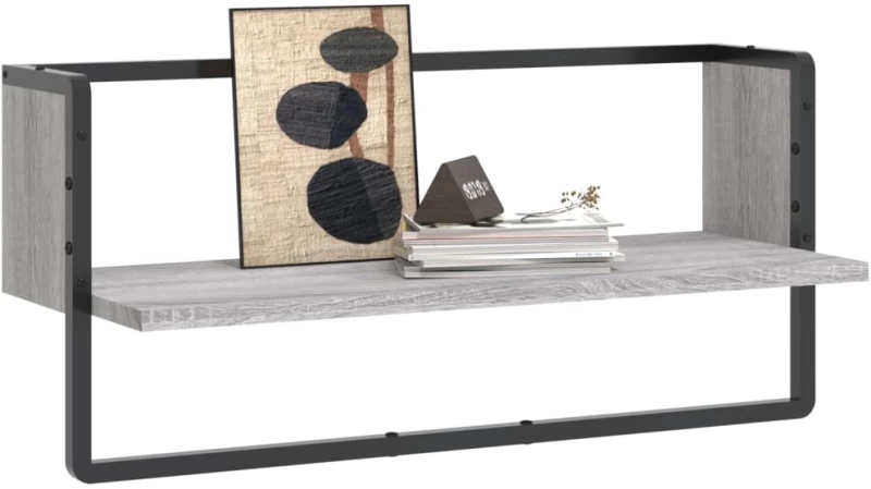 ΡΑΦΙ ΤΟΙΧΟΥ ΜΕ ΜΠΑΡΑ ΓΚΡΙ SONOMA 65X25X30 ΕΚ. 836291