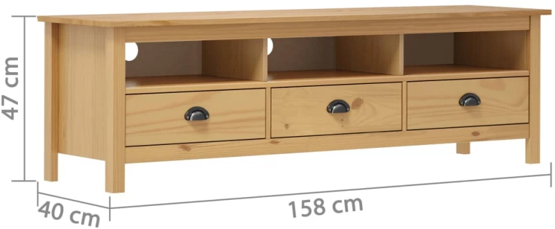 ΈΠΙΠΛΟ ΤΗΛΕΟΡΑΣΗΣ HILL RANGE ΚΑΦΕ ΜΕΛΙ 158X40X47 ΕΚ ΞΥΛΟ ΠΕΥΚΟΥ 288927