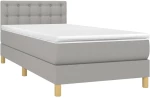 ΚΡΕΒΑΤΙ BOXSPRING ΜΕ ΣΤΡΩΜΑ & LED ΑΝ.ΓΚΡΙ 90X200 ΕΚ. ΥΦΑΣΜΑΤΙΝΟ 3134005