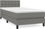 ΚΡΕΒΑΤΙ BOXSPRING ΜΕ ΣΤΡΩΜΑ ΣΚΟΥΡΟ ΓΚΡΙ 80X200 ΕΚ. ΥΦΑΣΜΑΤΙΝΟ 3140330