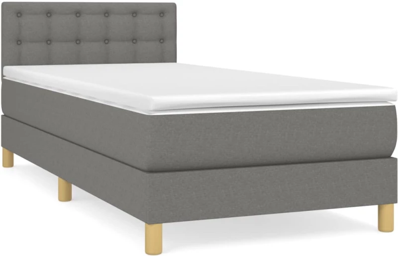 ΚΡΕΒΑΤΙ BOXSPRING ΜΕ ΣΤΡΩΜΑ ΣΚΟΥΡΟ ΓΚΡΙ 80X200 ΕΚ. ΥΦΑΣΜΑΤΙΝΟ 3140890