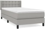 ΚΡΕΒΑΤΙ BOXSPRING ΜΕ ΣΤΡΩΜΑ ΑΝΟΙΧΤΟ ΓΚΡΙ 90X190 ΕΚ. ΥΦΑΣΜΑΤΙΝΟ 3129993