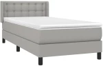 ΚΡΕΒΑΤΙ BOXSPRING ΜΕ ΣΤΡΩΜΑ ΑΝΟΙΧΤΟ ΓΚΡΙ 90X190 ΕΚ. ΥΦΑΣΜΑΤΙΝΟ 3129993