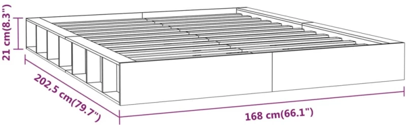 ΠΛΑΙΣΙΟ ΚΡΕΒΑΤΙΟΥ 150 X 200 ΕΚ. ΜΑΣΙΦ ΞΥΛΟ 5FT KING SIZE 820671