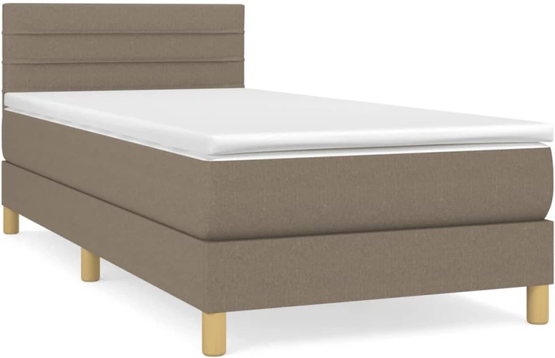ΚΡΕΒΑΤΙ BOXSPRING ΜΕ ΣΤΡΩΜΑ TAUPE 90X200 ΕΚ. ΥΦΑΣΜΑΤΙΝΟ 3140669