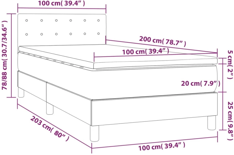 ΚΡΕΒΑΤΙ BOXSPRING ΜΕ ΣΤΡΩΜΑ ΚΑΠΟΥΤΣΙΝΟ 100X200ΕΚ.ΑΠΟ ΣΥΝΘ.ΔΕΡΜΑ 3141112
