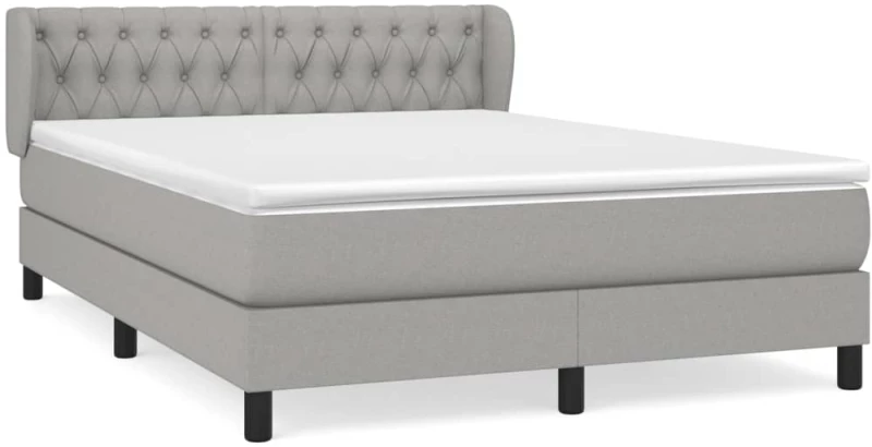 ΚΡΕΒΑΤΙ BOXSPRING ΜΕ ΣΤΡΩΜΑ ΑΝΟΙΧΤΟ ΓΚΡΙ 140X190 ΕΚ. ΥΦΑΣΜΑΤΙΝΟ 3126477