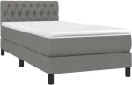 ΚΡΕΒΑΤΙ BOXSPRING ΜΕ ΣΤΡΩΜΑ & LED ΣΚ.ΓΚΡΙ 90X200 ΕΚ. ΥΦΑΣΜΑΤΙΝΟ 3133366