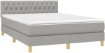 ΚΡΕΒΑΤΙ BOXSPRING ΜΕ ΣΤΡΩΜΑ ΑΝΟΙΧΤΟ ΓΚΡΙ 140X190 ΕΚ. ΥΦΑΣΜΑΤΙΝΟ 3140849