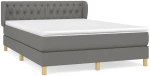 ΚΡΕΒΑΤΙ BOXSPRING ΜΕ ΣΤΡΩΜΑ ΣΚΟΥΡΟ ΓΚΡΙ 140X200 ΕΚ ΥΦΑΣΜΑΤΙΝΟ 3127046