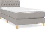 ΚΡΕΒΑΤΙ BOXSPRING ΜΕ ΣΤΡΩΜΑ ΑΝΟΙΧΤΟ ΓΚΡΙ 90X190 ΕΚ. ΥΦΑΣΜΑΤΙΝΟ 3140817